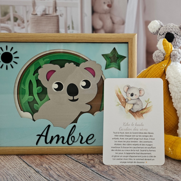 coffret naissance personnalisé Kiko le koala, gardien des rêves cadeau naissance souvenir