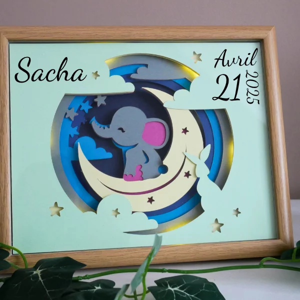 Cadre Luno l'éléphant