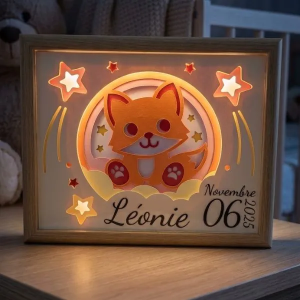 Cadre lumineux Milo personnalisé