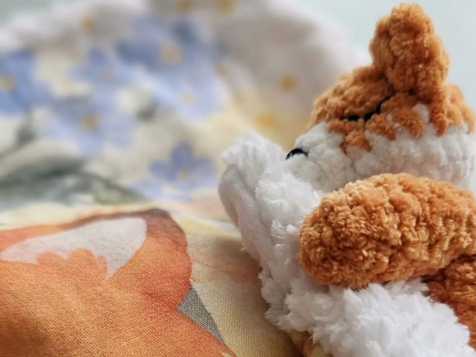 Doudou Milo le Renard, doudou personnalisé naissance en tissu exclusif Oeko-Tex, compagnon de sommeil pour bébé
