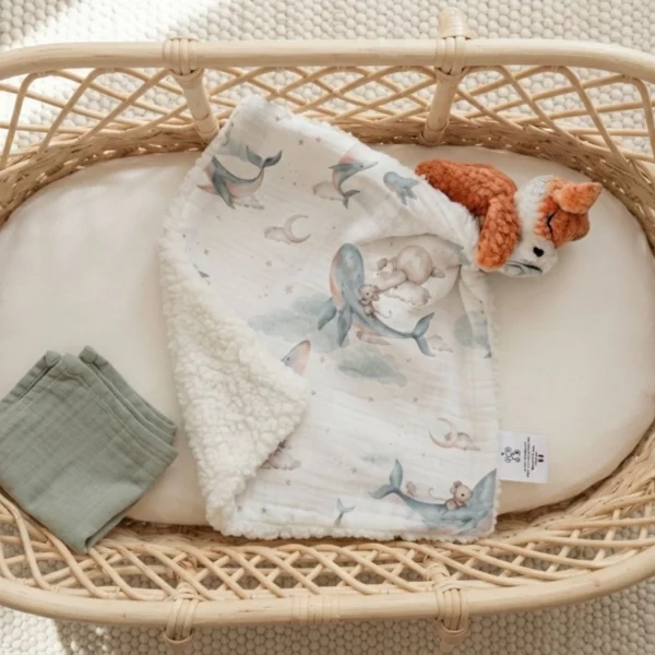 Doudou personnalisé Milo le Renard, doudou brodé main, collection Les Exclusifs Le Royaume des Gardiens